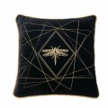 Poszewka haftowana Ważka Gold - czarna Ma Maison